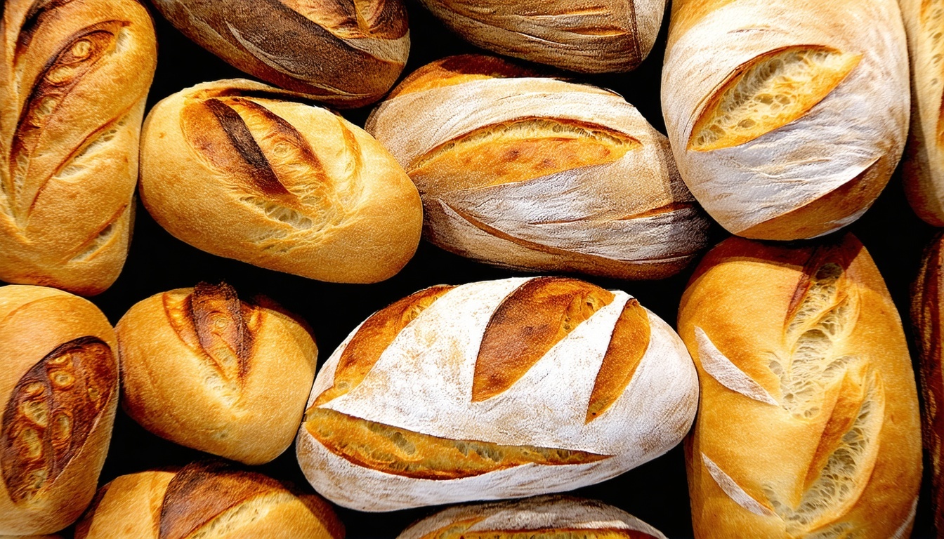 Verschiedene Brotsorten als Halbfertigprodukte